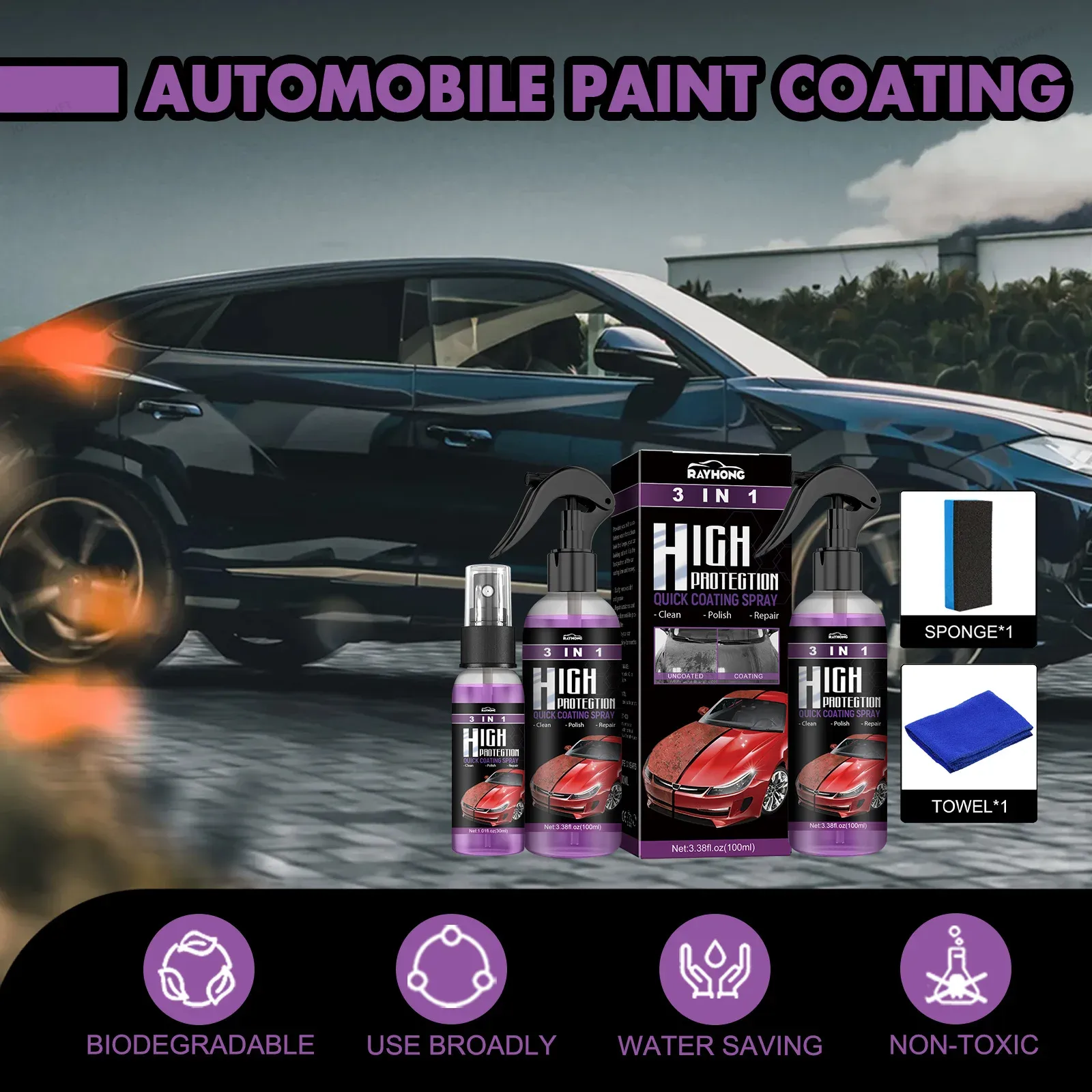 100ML 3 In 1 Car Ceramic Nano  - đánh giá và giá Nano Liquid Coating